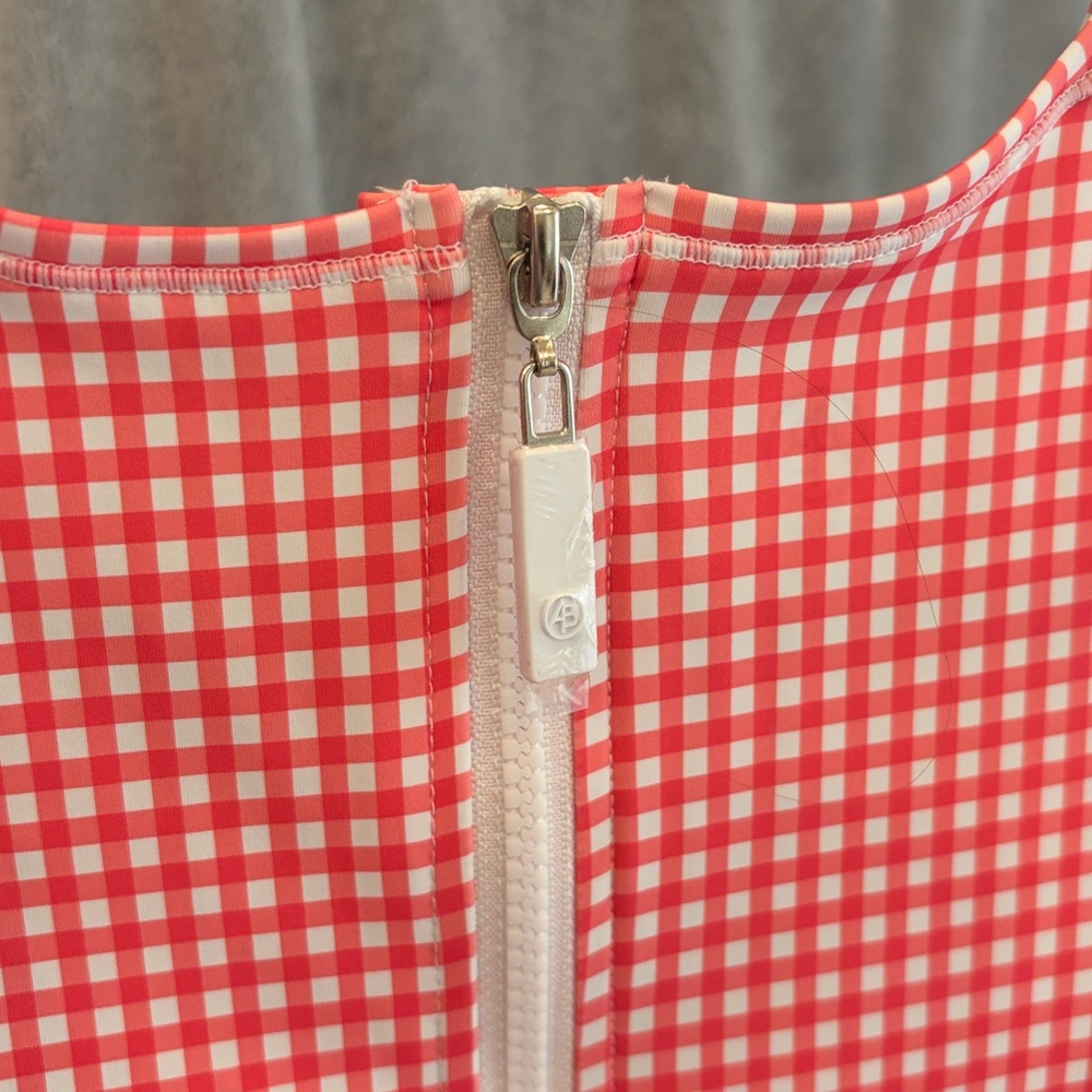 Addison Bay Panama Dress in Guava Gingham - Picture 7 of 7